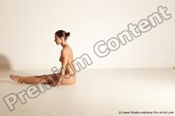 Underwear Gymnastic poses Woman White Moving poses Athletic medium brown Dynamic poses Academic